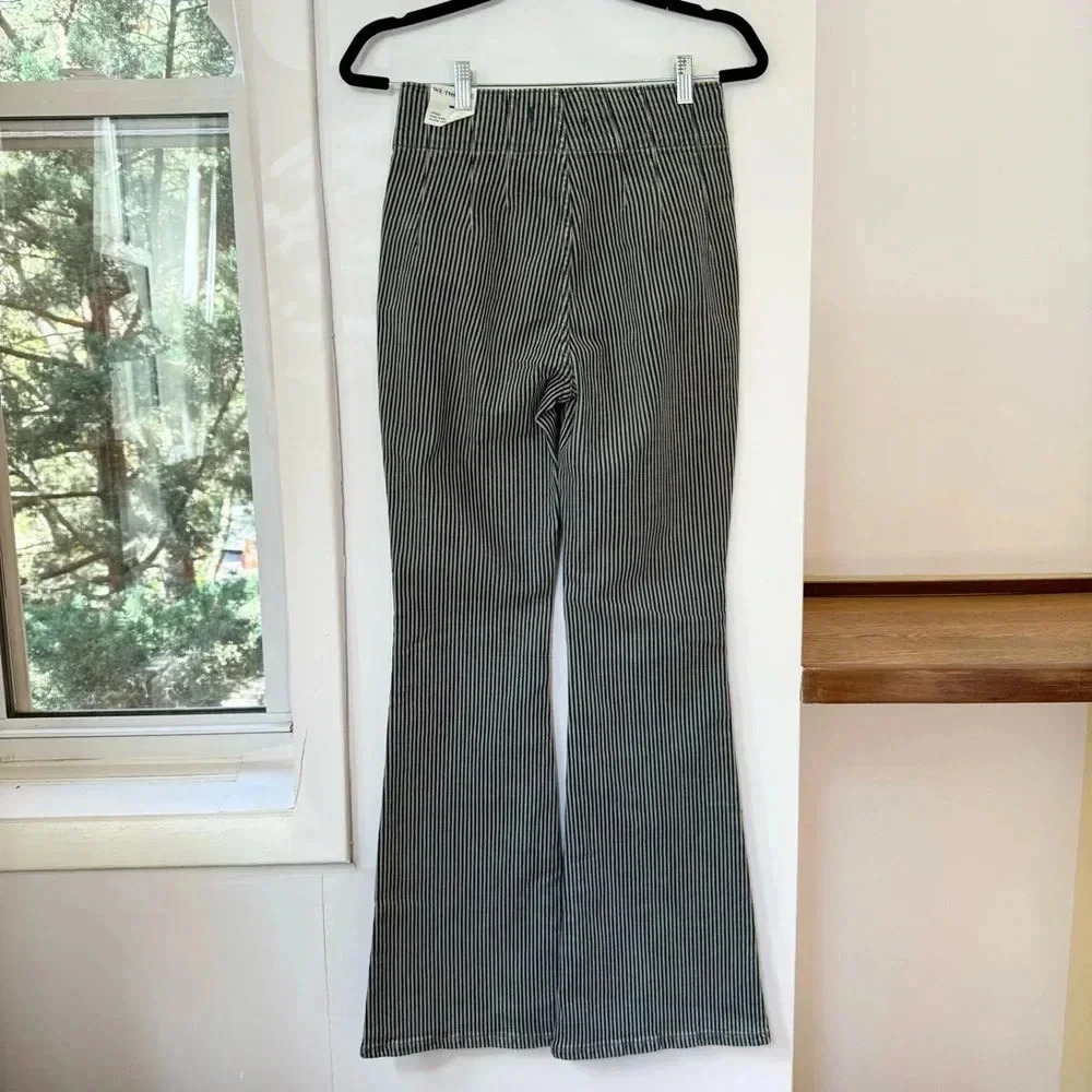 NWT Free People Jayde Flare Jeans Railroad Stripe 24 - Picture 10 of 16